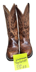 lot 519 image: Ariat Mens Sport Cool VentTEK Western Boots, Size Unknown Due to Tag being cut off. Measures size 7.5-8.0