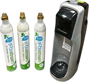 lot 310 image: SodaStream Machine Black with 3 bottles of CO2