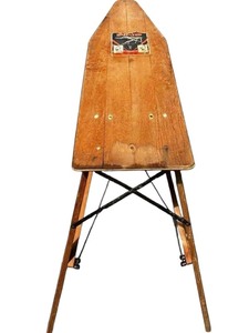 lot 48 image: Vintage Rid-Jid Regular ironing board, manufactured by the J.R. Clark Company in Minneapolis, Minnesota