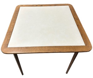 1950's American Mid Century atomic Age Folding Naugahyde PU Leather Top Retail Over $1,400