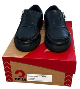 lot 215 image: Billy Footwork Size 8 Black Laceless Oxford Black