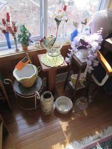 lot 47 image: Large lot of plant stands, vases, f...