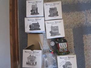 lot 65 image: Lot of Dept 55 Dickens Village de...