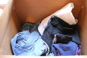 lot 505 image: box of clothes mostly size XL and u...