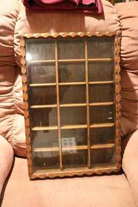 lot 594 image: small wooden display case wall hang...