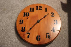 lot 629 image: wooden clock...