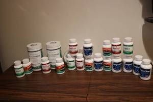 lot 653 image: box of supplements may be out of da...