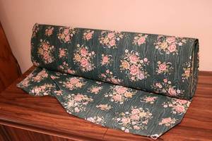 lot 671 image: Fabric roll measured 15ft...