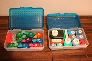 lot 703 image: 2 travel boxes filled with mixed sh...
