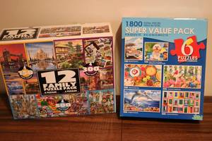 lot 711 image: 2 value pack puzzle sets new in box...