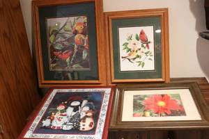 lot 736 image: 4 framed pictures...