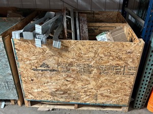 lot 28 image: PalletCrate of Flange Hangers