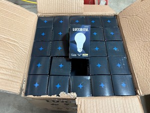 lot 81 image: Case of LED Light Bulbs A19 Soft White 9W