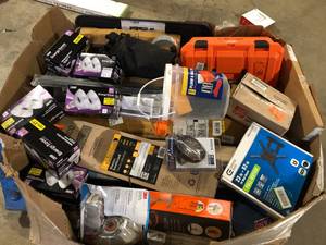 lot 29 image: Gaylord of Assorted Tools, Hardware and General Merchandise Various Models and Conditions  Customer Returns See Pictures