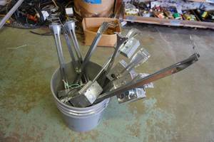 lot 69 image: Lot of 9 Galvanized Suspender Ceiling Electrical Outlet Boxes