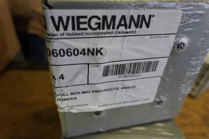 lot 71 image: Wiegmann Model SC060605NK 6 x 6 x 4 Electrical Pull Boxes