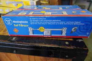 lot 80 image: Westinghouse Brand Model 01400 Ceiling Fan Safe T Brace