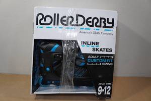 lot 25 image: Roller Derby Adult Custom Fit Sizing Inline Skates -Size 9-12
