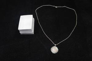lot 212 image: Indian Head One Cent Coin Pendant Necklace