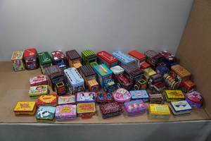 lot 220 image: Large Assortment of Collector Tins