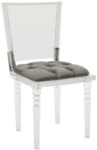 lot 29A image: Safavieh Couture Ella Acrylic Dining Chair -ClearGray
