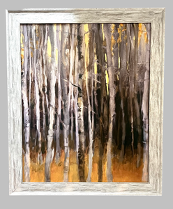 lot 51 image: Original Canvas Tree Forest Artwork