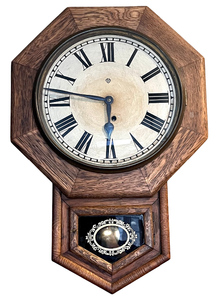Antique Ansonia Schoolhouse Wall Clock