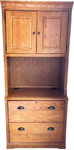 lot 7 image: Executive Office File Cabinet with Hutch