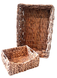 lot 28 image: Two Woven Wicker Storage Baskets