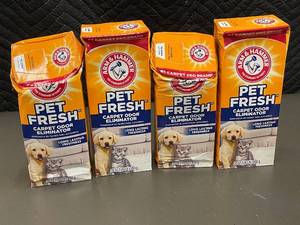 lot 6 image: Set of 4 Arm & Hammer Pet Fresh Carpet Odor Eliminator 30 oz Boxes