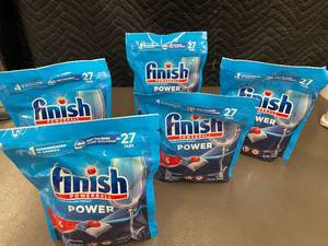 Set of 5 Finish Powerball Dishwasher Detergent Packs