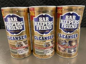 lot 12 image: Lot of 3 Bar Keepers Friend Cleanser Cans - 12 oz Each