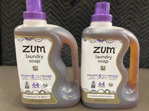 Set of 2 Zum Frankincense & Myrrh Laundry Soap, 64 Load Bottles