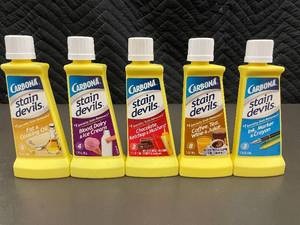 Set of 5 Carbona Stain Devils Specialty Stain Removers