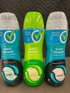lot 29 image: Lot of 3 Simply Done In-Wash Laundry Scent Boosters Assortment