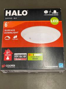 lot 44 image: Halo 6-Inch LED Surface Downlight, Dimmable