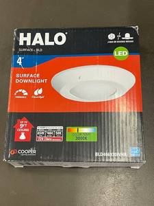 lot 46 image: Halo 4-Inch LED Surface Downlight, Dimmable & Showerlight