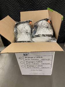 lot 98 image: Case of 6 Halloween Super Stretch Spider Web Decorations