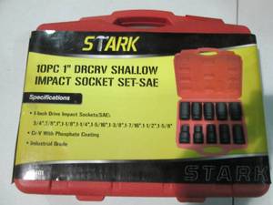 10pc 1 Drive DRCRV Shallow Impact Socket se...
