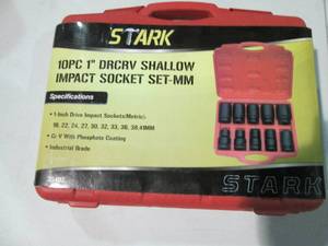 lot 10 image: 10pc 1 Drive DRCRV Shallow Impact Socket se...