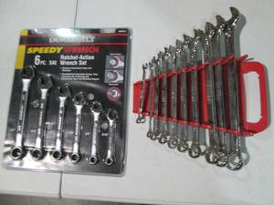 lot 43 image: 6pc SAE ratcheting wrench set plus ...