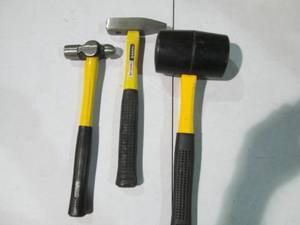 lot 95 image: Rubber Mallet, ball-peen and weldin...
