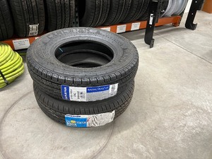 lot 36 image: 2 New Tires Toyo Tires Extensa AS P20575 R14 95S and Carlstar ST20575 r14 LRC Radial trail tire