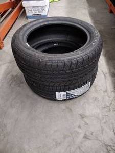 lot 35 image: Two new tires 1 Kelly tire 20550R 16 and 1 Advanta 20555ZR16 91 W