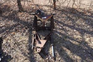 lot 13 image: Fisher Brand Truck Snow Plow Mount With Pump and Cylinders