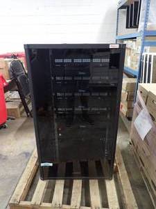 lot 94 image: Data Cabinet with patch panels  25 x 28 x 48  pallet not included  bring large vehicle or trailer for removal