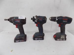 3 - Bosch 18-volt Impactor's Lithium -ion with battery's / Runs