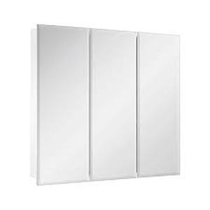 lot 33 image: Glacier Bay 30 in. W x 26 in. H Rectangular Wood Composite Medicine Cabinet with Mirror    Customer Returns See Pictures