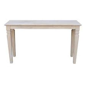 International Concepts Java 52 in. Unfinished Standard Rectangle Wood Console Table Customer Returns See Pictures
