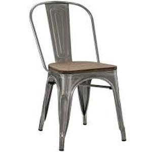 lot 38 image: MODWAY Promenade Gunmetal Bamboo Side Chair   Customer Returns See Pictures